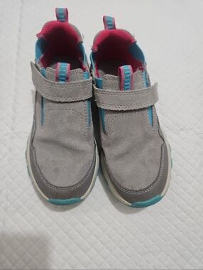 Merrell Girls Free Roam Junglr Moc Sneakers  Casual Suede  Gray,teal ,pink Sz 13
